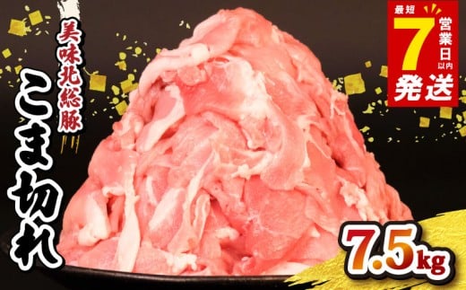 豚肉 こま切れ 7.5kg < 最短7営業日以内発送 > 豚こま 切り落とし 小分け 真空パック 500g 千葉県産 銘柄 美味北総豚 豚 豚こま肉 豚コマ肉 国産 こま肉 カレー 鍋 野菜 炒め 炒め物 煮物 家庭