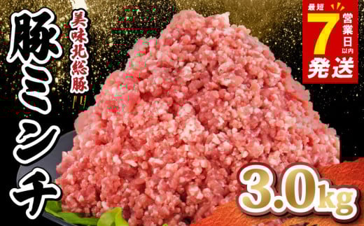 ミンチ 豚肉 3kg 豚ミンチ < 最短7営業日以内発送 > 小分け 真空パック ( 500g × 6P ) 豚 国産 ひき肉 挽肉 挽き肉 国産豚 精肉 千葉県産 銘柄 美味北総豚 ジューシー 人気 ハンバーグ 餃子