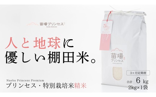 【 定期便 3ヶ月 】 米 2kg × 3回 令和7年産 新米 魚沼産 コシヒカリ 苗場プリンセス 特別栽培米 | ブランド米 お米 おこめ 白米 精米 農薬化学肥料5割減 新潟県 津南町新潟県津南町30000米・パ