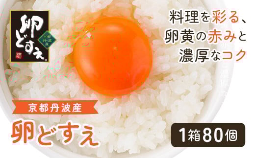 <京都丹波産>『卵どすえ』 1箱(80個)  ふるさと納税 卵 玉子 たまご 生卵 タマゴ 温泉卵 卵料理 卵かけご飯 TKG 卵料理 お菓子づくり オムライス プリン 弁当 国産 京都 福知山 京都府 福知山