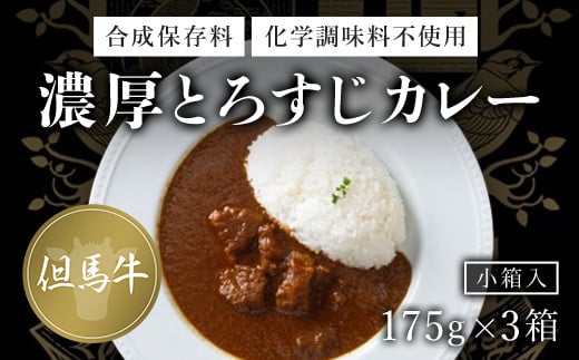 無添加【但馬牛濃厚とろすじカレー】(小箱入り175g×3箱)  ふるさと納税 但馬牛 カレー 濃厚 とろすじ 無添加 飛燕 レ・ジロンデル 京都府 福知山市京都府福知山市15000鍋セット・総菜・加工