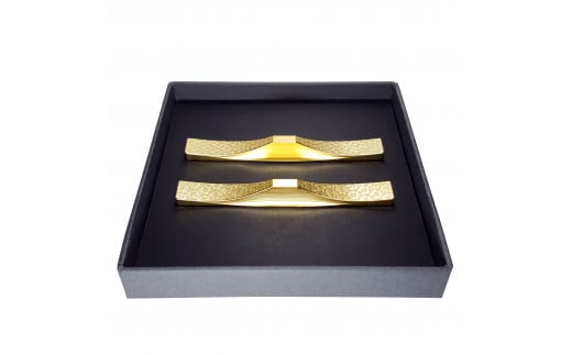 H154 ITADAKI カトラリーレスト 箸置き 吉祥文様 2個セット/ステンレス(金メッキ)【10.吉祥文様(胡麻・亀甲)】大阪府八尾市100000雑貨・日用品食器・グラス