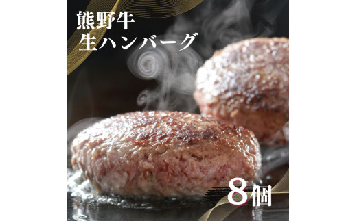 特選黒毛和牛 熊野牛 生ハンバーグ8個【mtf106A】和歌山県北山村16000肉牛肉
