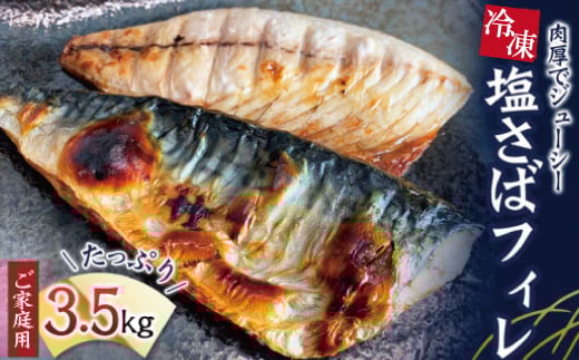 【ご家庭用】大容量!塩さばフィレ 3.5kg/さば サバ 鯖 フィレ 切り身 切身 魚 海鮮 焼き魚 おかず【uot749B】和歌山県北山村25000魚介・海産物干物