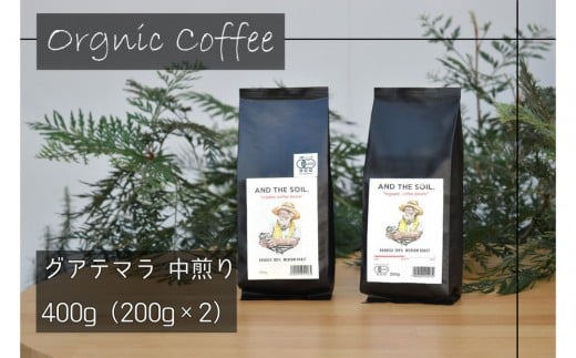 【福岡高砂】AND THE SOIL.オリジナル焙煎オーガニックコーヒー豆GUA 中煎り400g福岡県福岡市17000お茶・飲料コーヒー・紅茶