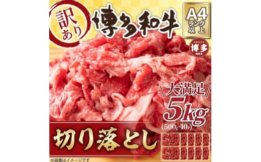 訳アリ!博多和牛切り落とし 5kg(500g×10パック)福岡県福岡市60000肉牛肉