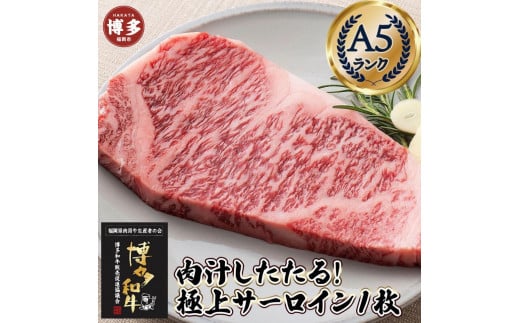 肉汁したたる 極上 サーロインステーキ 1枚 200g 博多和牛A5ランク福岡県福岡市14000肉牛肉