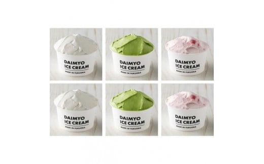 DAIMYO SOFTCREAMが作ったDAIMYO ICE CREAM 福岡6個(3種各2個)セット福岡県福岡市11000菓子・スイーツアイス・ジェラート