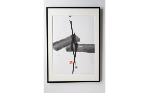 福岡市ゆかりの墨象作品《信》原画(A3額装)/「静かなる強さの系譜」黒田官兵衛シリーズより福岡県福岡市50000衣類・装飾品・工芸品その他 装飾品・工芸品