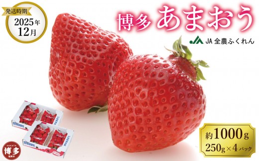 【数量限定】<2025年12月発送>博多あまおう約250g×4福岡県福岡市17000果物・フルーツいちご