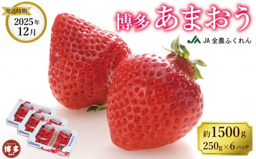 【数量限定】<2025年12月発送>博多あまおう約250g×6福岡県福岡市24000果物・フルーツいちご