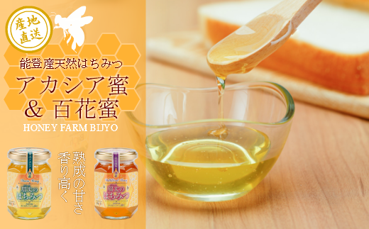 能登産天然はちみつ『アカシア蜜&百花蜜』セット石川県羽咋市18000鍋セット・総菜・加工食品ジャム・はちみつ
