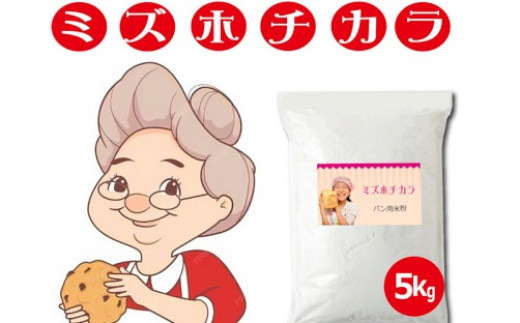 MIZUHO-5.パン用米粉 定番のミズホチカラ【5kg】微粉末 ベーカリー パン グルテンフリー岡山県真庭市15000米・パンパン