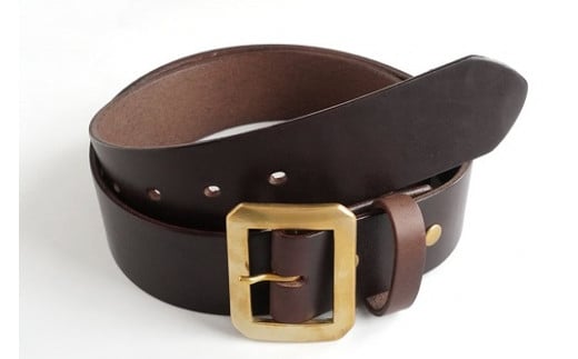 E STREET LEATHER ホーウィン・クロムエクセル 4cm幅 レザーベルト ブラウン(38インチ 96.5cm) 【star007-5-01】岡山県真庭市100000衣類・装飾品・工芸品その他 装飾品・工芸品