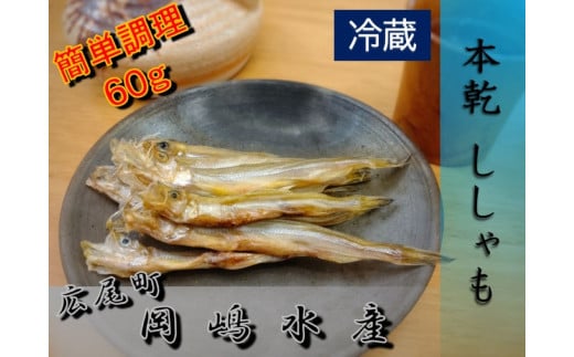 本乾ししゃも60g【本ししゃも シシャモ 冷蔵 魚 海産物 珍味 魚介類 簡単 無添加 北海道 国産 ふるさと納税】(C0031)北海道広尾町9000魚介・海産物干物
