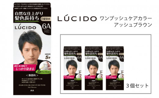 マンダム ルシード ワンプッシュケアカラー アッシュブラウン 3個セット MA-15 LUCIDO 毛染め 白髪 カラーリング 男性化粧品兵庫県福崎町11000雑貨・日用品化粧水・乳液・美容品