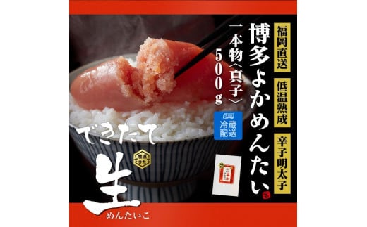 辛子明太子 博多よかめんたい  500g×1本【無冷凍 生 贈答用】【明太子 めんたいこ 辛子明太子 贈答 プレゼント 魚介類 家庭用 お取り寄せグルメ ご飯のお供 お取り寄せ お土産 九州 ご当地グ