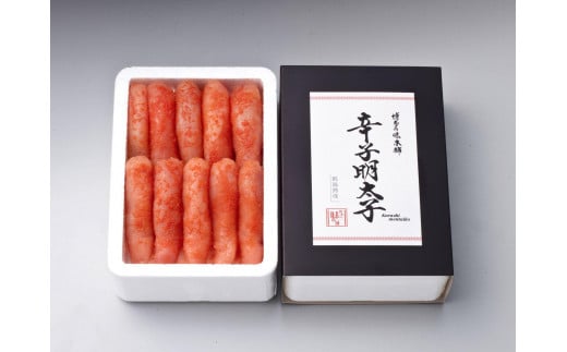厳選1本子辛子明太子500g【明太子 明太 めんたいこ 辛子明太子一本物 厳選 伝統 卵 海鮮 魚介類 博多名物 魚介 人気 明太子 おすすめ 明太子 化粧箱 贈答 ギフト プレゼント 福岡 冷凍 おかず