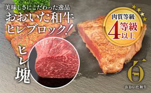 おおいた和牛 ヒレブロック約1kg 和牛 豊後牛 国産牛 赤身肉 焼き肉 焼肉 大分県産 九州産 津久見市 国産大分県津久見市108000肉牛肉