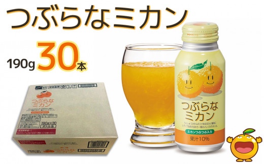 つぶらなミカン 190g×30本 みかんジュース オレンジジュース 蜜柑 ミカン 大分県産 九州産 津久見市 国産大分県津久見市11000お茶・飲料果汁・野菜飲料