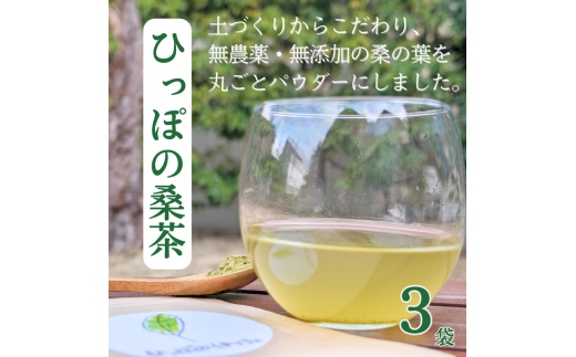 ひっぽの桑茶3袋セット【09108】宮城県丸森町8000お茶・飲料お茶