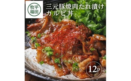 豚肉 三元豚 たれ漬け 140g×12個 約1.7kg 焼き肉 豚バラ バラ ブランド豚 豚肉 銘柄豚  豚 肉 夕飯 おかず カルビ 丼 豚丼 ぶた 酒 お酒 おつまみ お肉 簡単調理 ギフト プレゼント おすすめ 冷凍