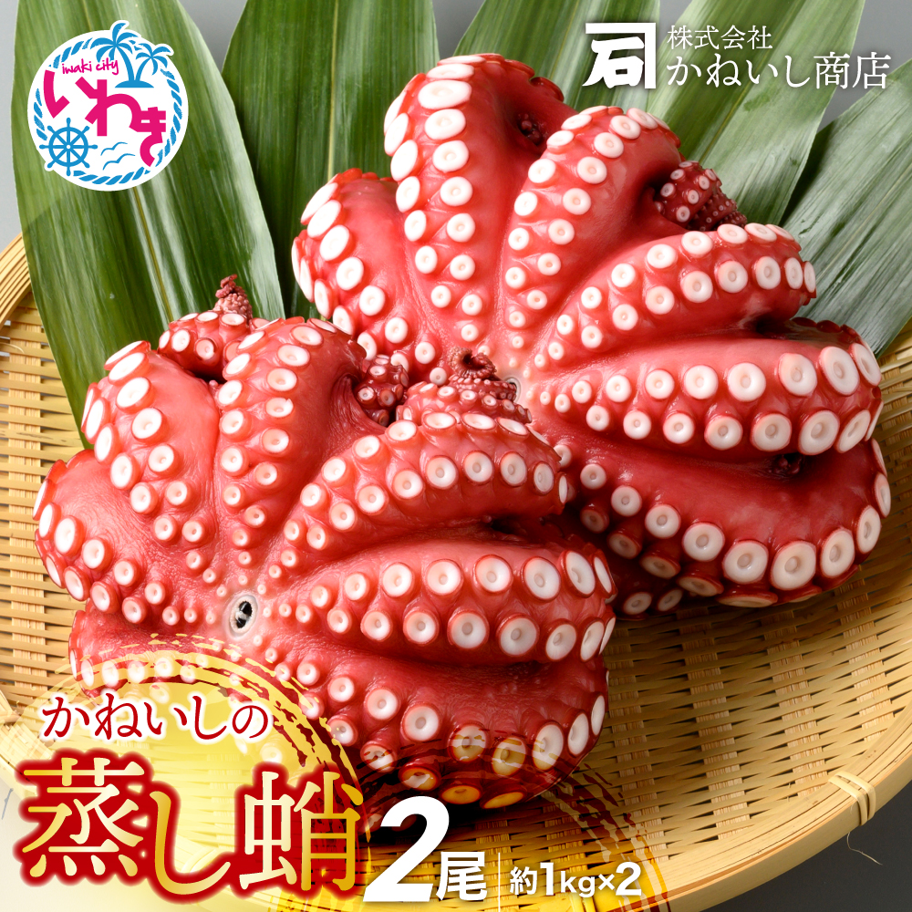 かねいしの蒸し蛸2尾【約1kg×2尾】 BU002-2kg-r7福島県いわき市29000魚介・海産物イカ・タコ・ウニ