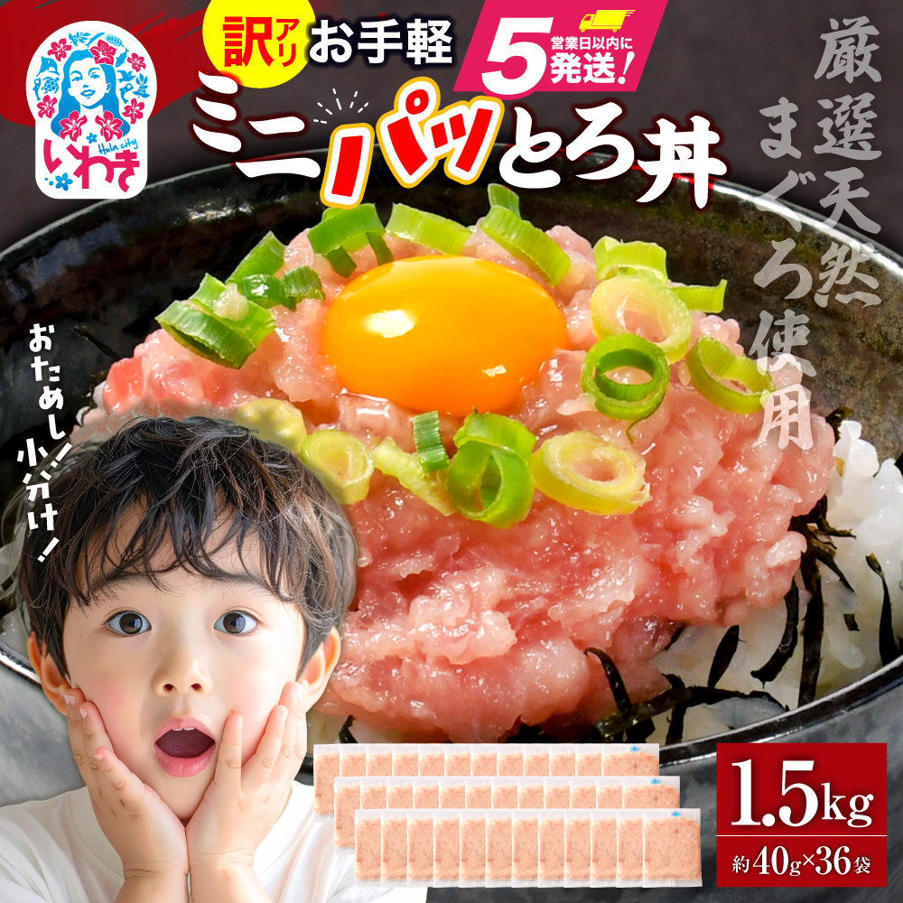ねぎとろ使い切りパック 約1.5kg(約40g×36パック)| まぐろ まぐろたたき ねぎとろ マグロ パーティー 使い切りパック 海鮮丼 お寿司 軍艦巻き 福島県 いわき市 父の日【DK011-1500g】福島県い