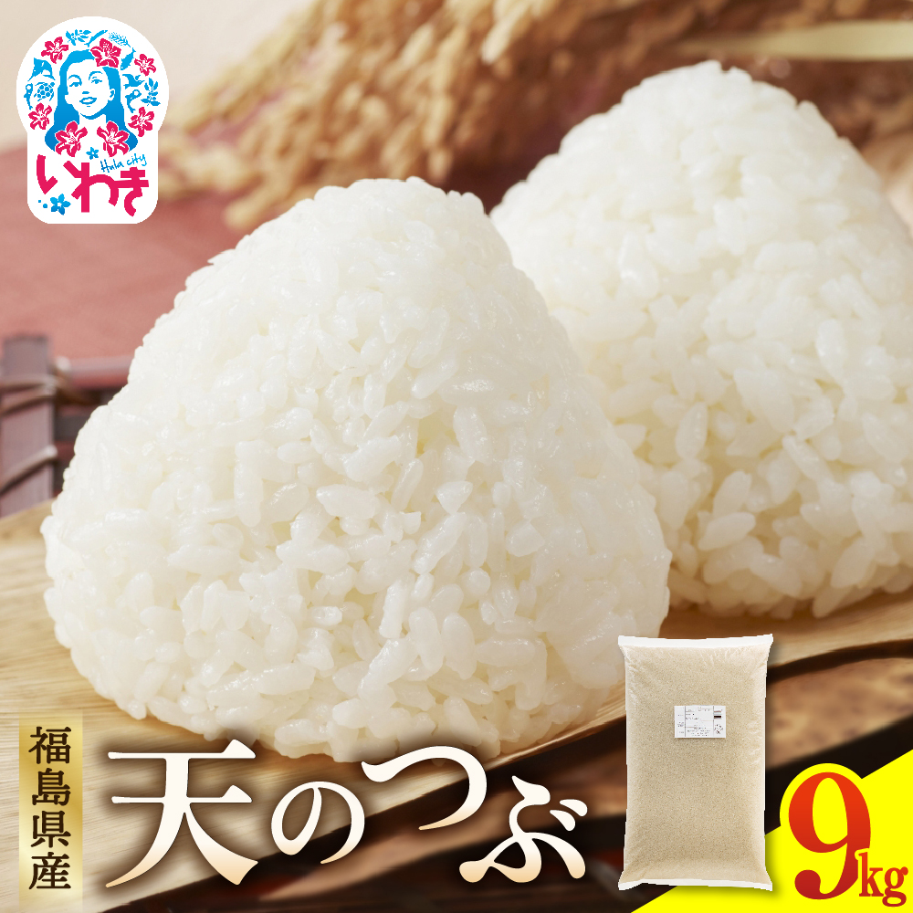 福島県産天のつぶ9kg×1袋 | 福島県産 米 精米 食味ランキング 産地直送 ふるさと納税 返礼品  ブランド米 日本米 東北米 つや 旨味 甘み 香り 粘り コシ もちもち 天のつぶ R7年産 | FU006-9kg福島