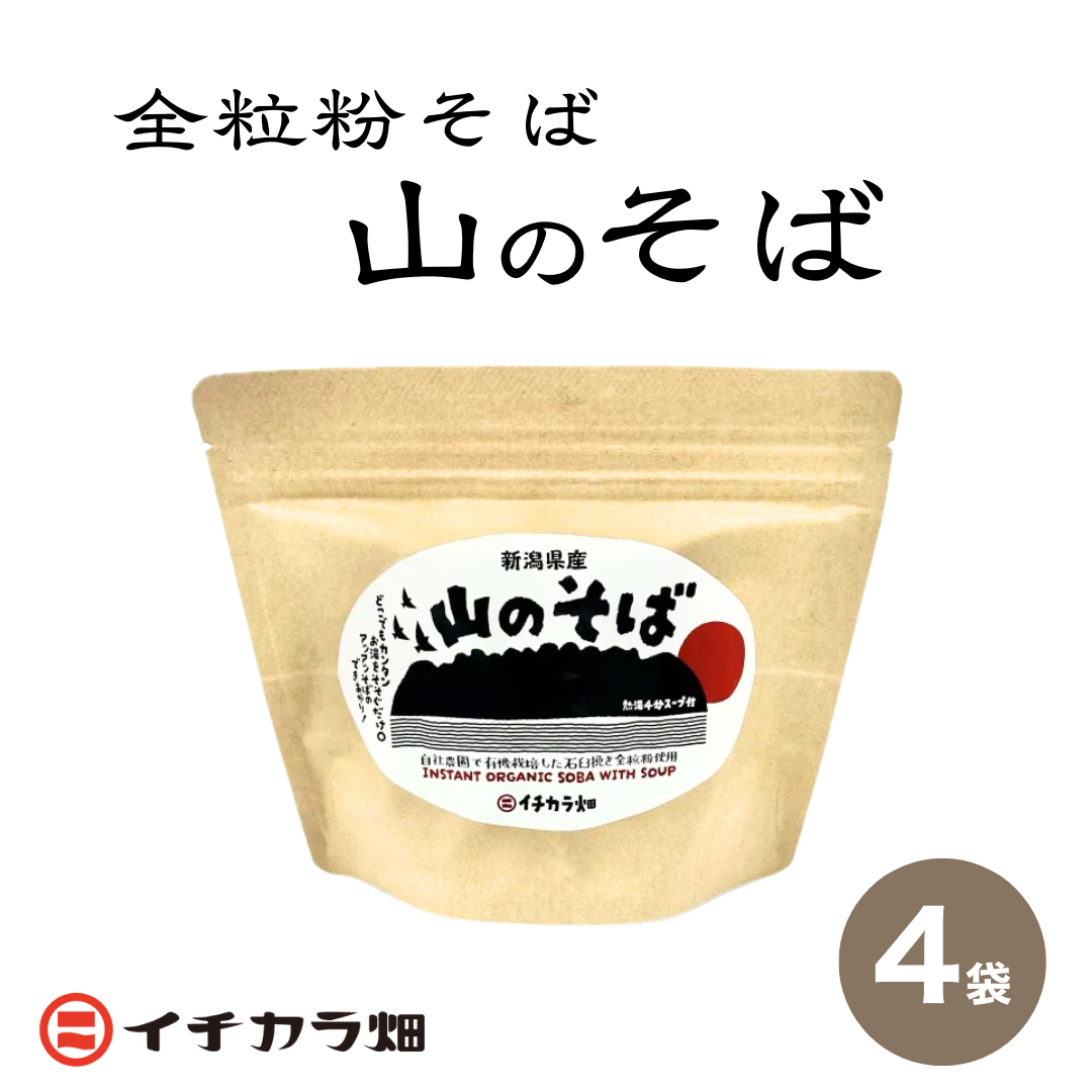 山のそば 4個セット イチカラ畑 【0021-0008-01】新潟県小千谷市12000麺そば