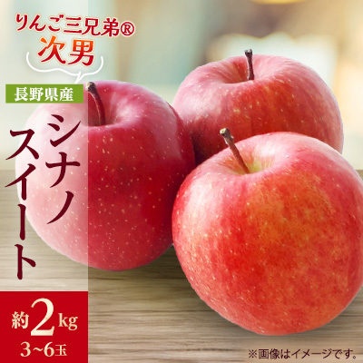 【2025年発送】フルーツ王国 長野県産 りんご シナノスイート 約2kg(3〜6玉程度)【1577400】長野県中野市15000果物・フルーツりんご・梨