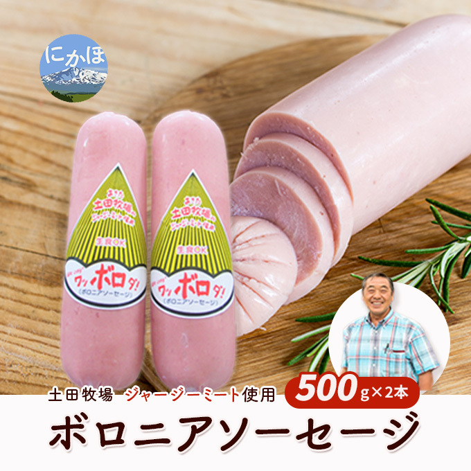 生食OK!ジャージーミート使用 ボロニアソーセージ500g×2本秋田県にかほ市11000肉加工肉(ハム・ソーセージ等)