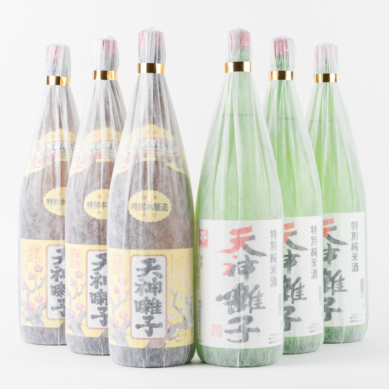 十日町の地酒《天神囃子》一升瓶 6本セット お酒 日本酒 純米酒 本醸造酒 新潟県十日町市60000酒・アルコール日本酒