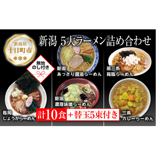 あっさり醤油 燕三条背脂 長岡しょうが 濃厚味噌 三条カレーらーめん 計10食 替え玉 乾麺 詰め合わせ 無地熨斗 しょうゆ みそ 備蓄 お取り寄せ ギフト のし 熨斗 松代そば善屋 新潟県 十日町