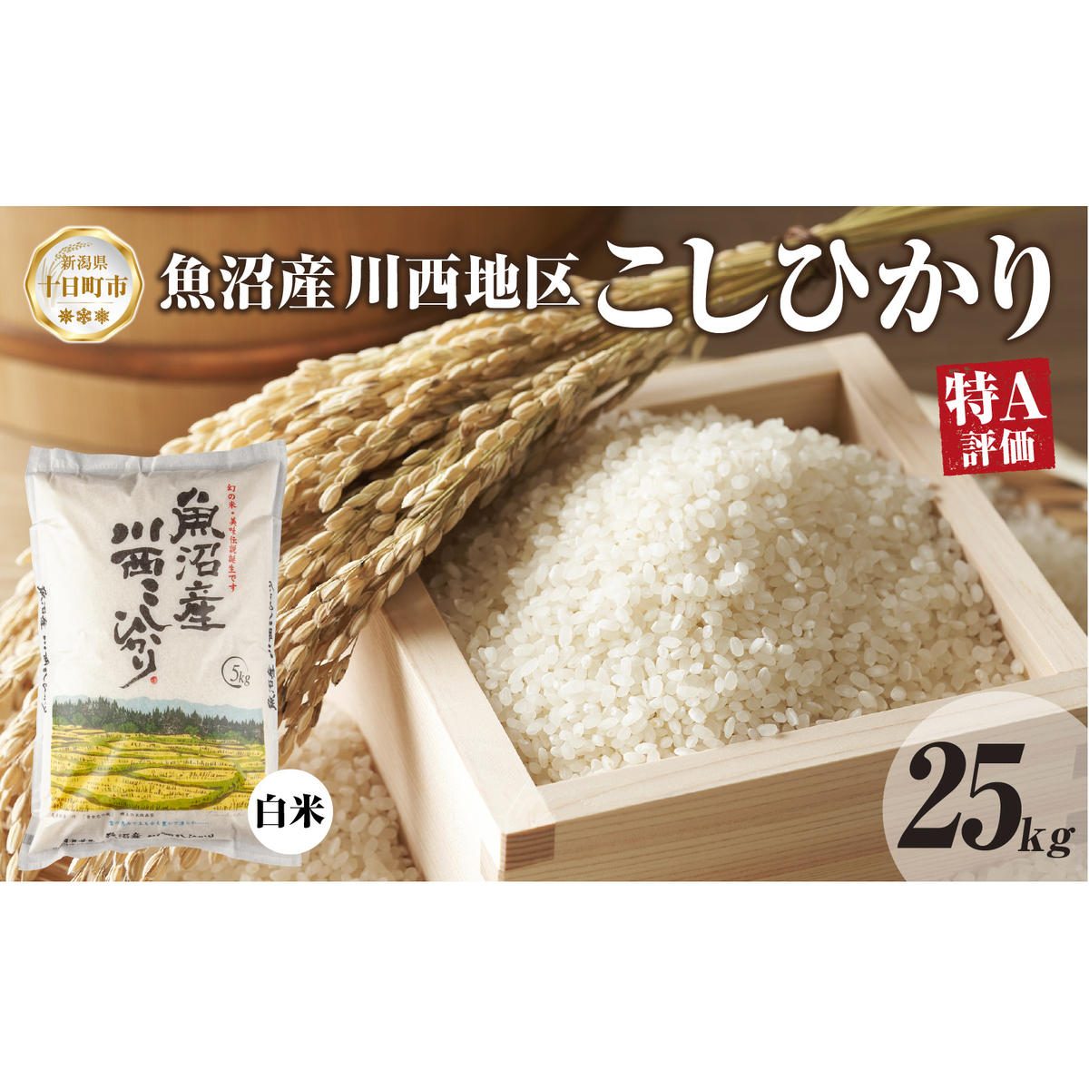魚沼産 川西 こしひかり 25kg 精米 米 コメ お米 ごはん ご飯 白米 おにぎり 炊き立て ブランド米 コシヒカリ 新潟県産 魚沼 人気 国産 産地直送 お取り寄せ  新潟県 十日町新潟県十日町市75000