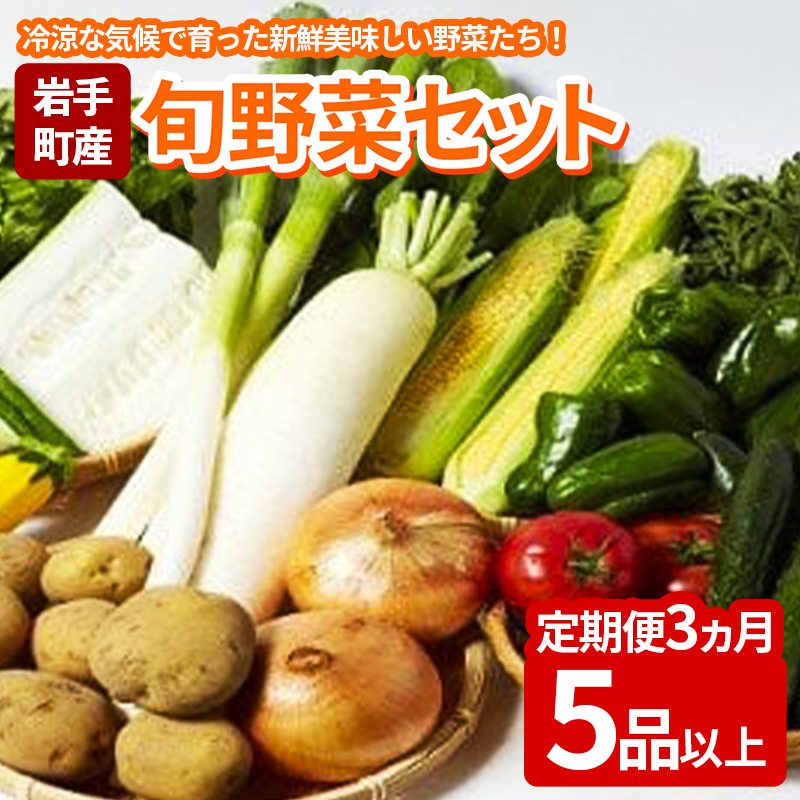 岩手町産の旬野菜セット(5品以上)3ヶ月定期便岩手県岩手町30000野菜・きのこその他 野菜