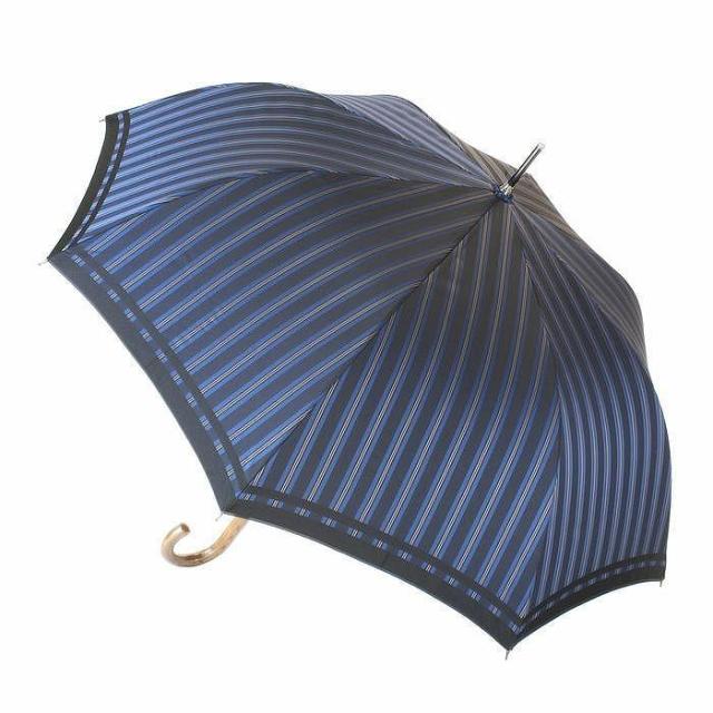 槙田商店【紳士長傘】Tie Stripe×Plain ブルー山梨県富士河口湖町37000衣類・装飾品・工芸品その他 装飾品・工芸品