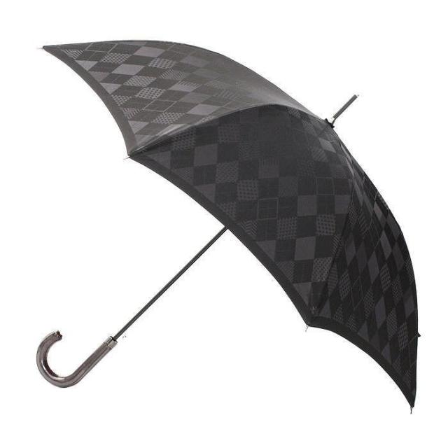 槙田商店【紳士長傘】monotone アーガイル《晴雨兼用》山梨県富士河口湖町55000衣類・装飾品・工芸品その他 装飾品・工芸品