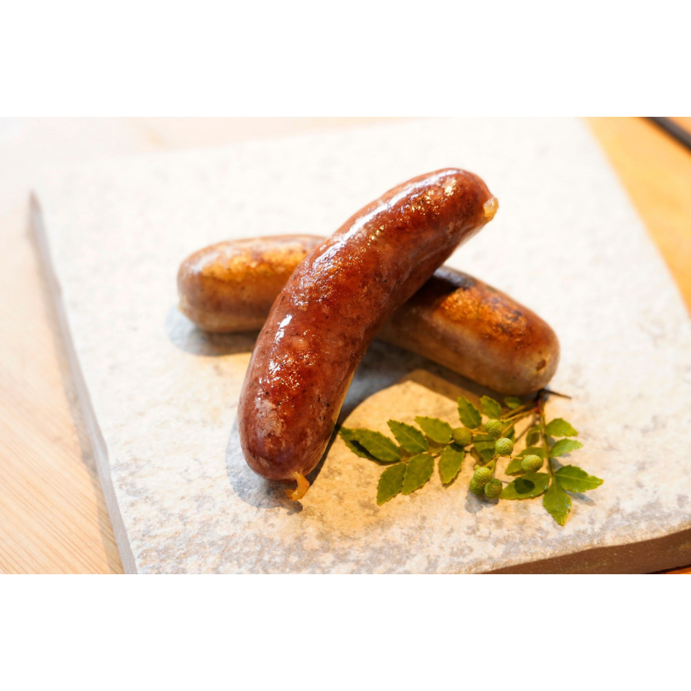 【ジビエの概念が変わる!】Restaurant SAI オリジナルジビエソーセージ(プレーン&山椒セット)山梨県富士河口湖町10000肉加工肉(ハム・ソーセージ等)