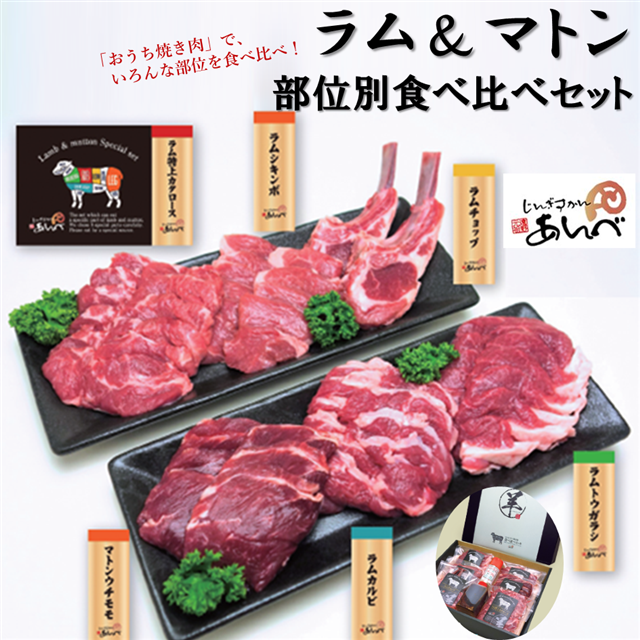 ラム ＆ マトン 部位別 食べ比べ セット【元祖「あんべ」の遠野