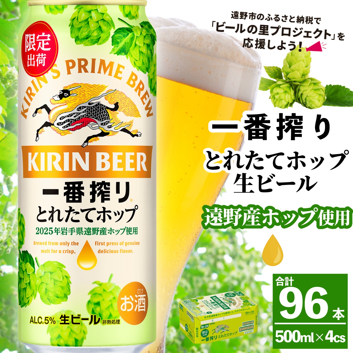 キリン 一番搾り とれたてホップ 生ビール 2025 500ml × 24本 1