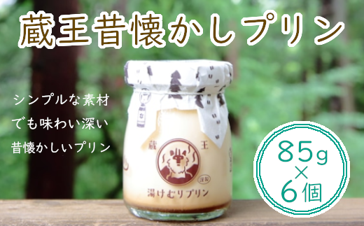蔵王初のプリン専門店が贈る【蔵王昔懐かしプリン6個セット】 【04301-0341】宮城県蔵王町12000卵・乳製品