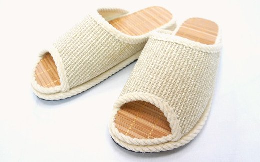 D型セノーテモールスリッパ ベージュ <紳士用Lサイズ(約27.5cmまで)> 【04301-0363】宮城県蔵王町10000衣類・装飾品・工芸品靴・履物