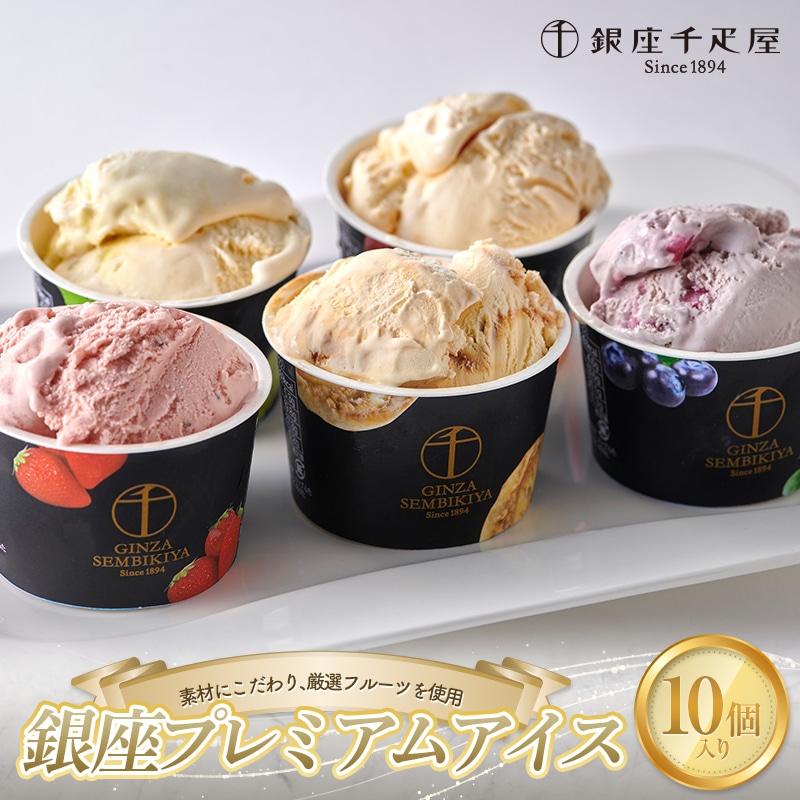 銀座千疋屋 銀座プレミアムアイス 10個入り F23R-593福島県白河市20000菓子・スイーツアイス・ジェラート