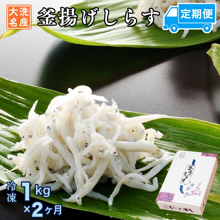 定期便 釜揚げしらす (1kg×2か月) 天然 釜揚げ ふっくら しらす シラス 魚 さかな 魚介 離乳食茨城県大洗町18000魚介・海産物その他 魚介・海産物