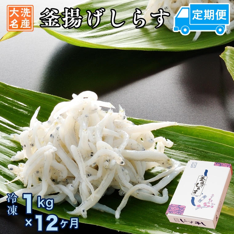 定期便 釜揚げしらす (1kg×12か月) 天然 釜揚げ ふっくら しらす シラス 魚 さかな 魚介 離乳食茨城県大洗町108000魚介・海産物その他 魚介・海産物
