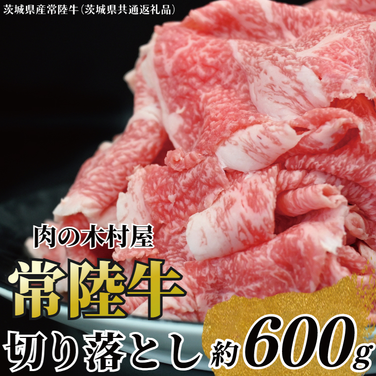 黒毛和牛 「常陸牛」 切り落とし 約600g(茨城県共通返礼品・茨城県産)ブランド牛 銘柄牛 常陸牛 牛 牛肉 肉 切落し 切落とし 茨城 茨城県産 国産 冷凍 焼肉 BBQ茨城県大洗町10000肉牛肉