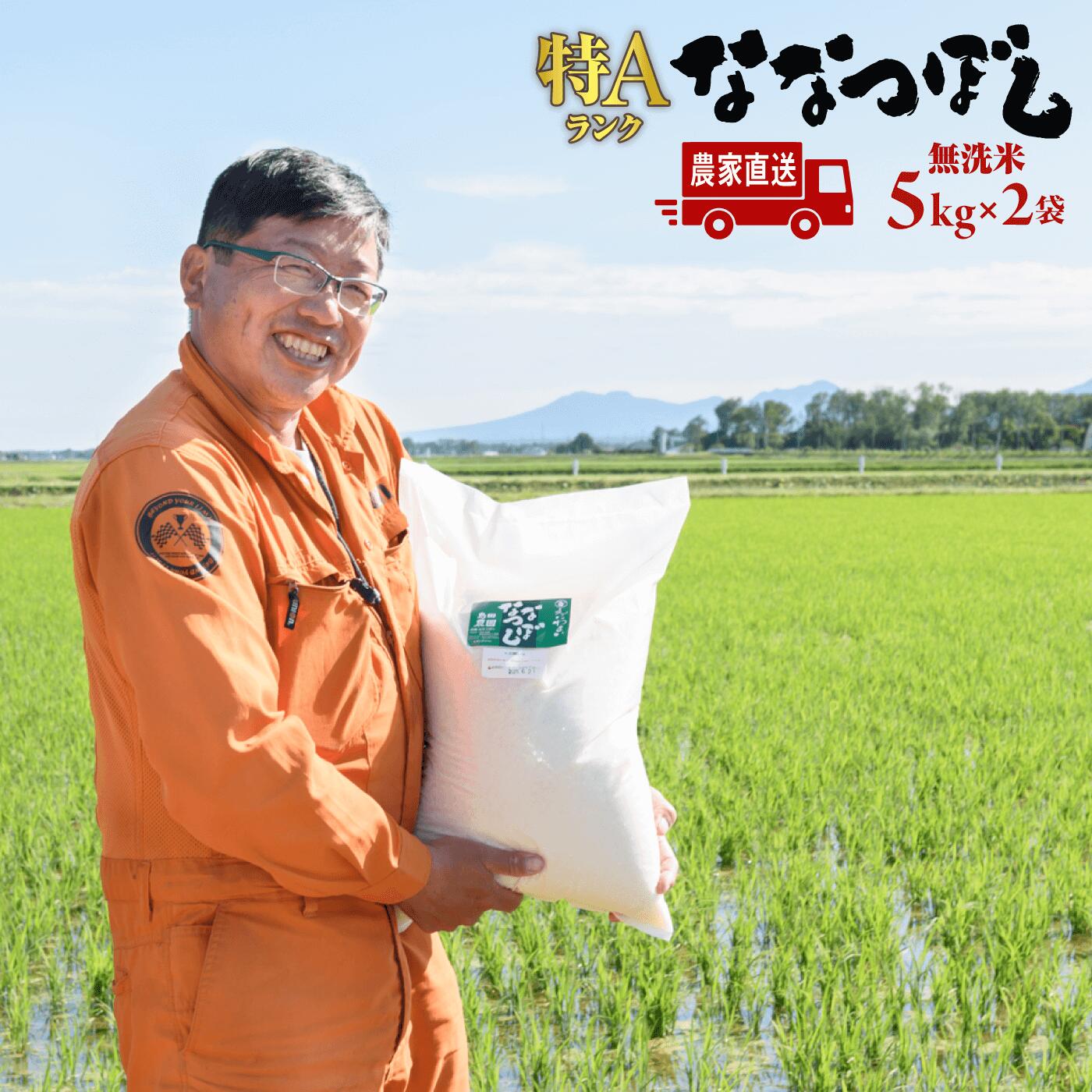 令和6年度産【無洗米】北海道恵庭産 たつや自慢の米 ななつぼし5kgx2袋【35000301】北海道恵庭市24000米・パン無洗米