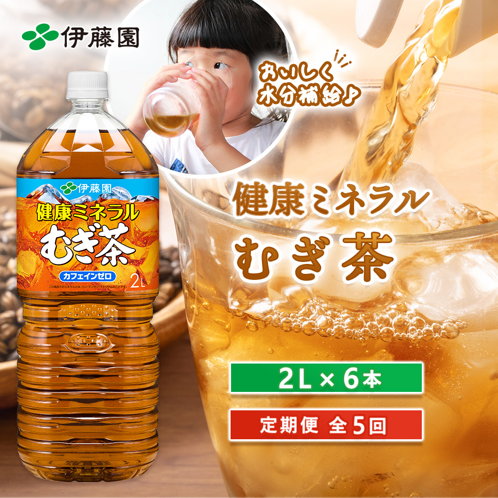 『定期便:全5回』健康ミネラルむぎ茶2L×6本【500010】北海道恵庭市32500お茶・飲料お茶