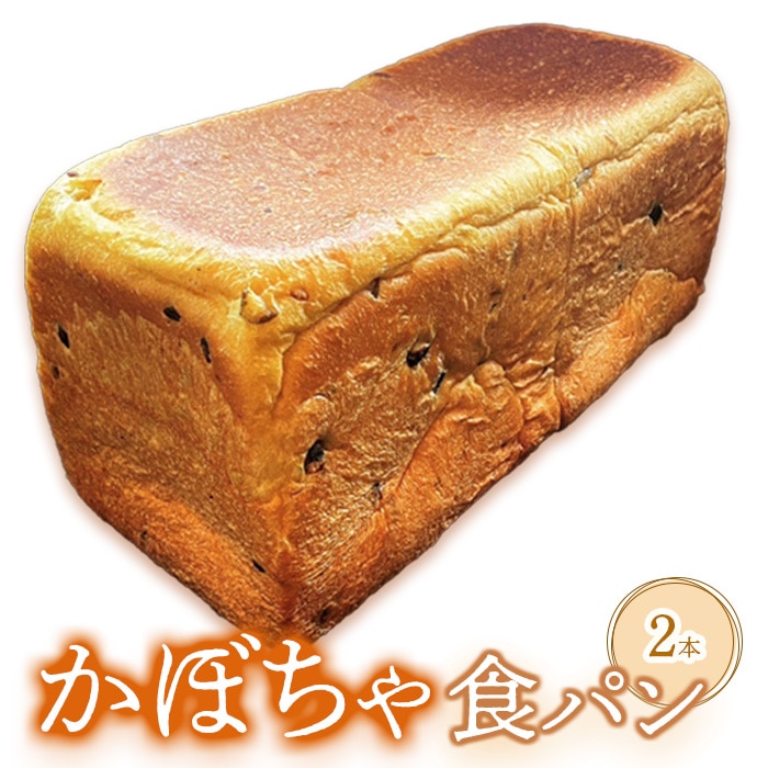 かぼちゃ食パン×2本【68000901】北海道恵庭市11500米・パンパン